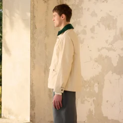 HAST Blouson en coton ciré écru><noscript><img width=