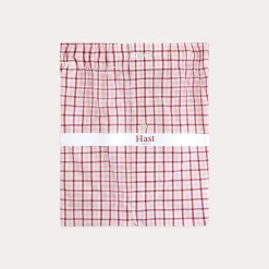 HAST Caleçon upcyclé à carreaux roses et rouges><noscript><img width=