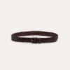 HAST Ceinture en cuir italien tressé marron> Ceintures | Les Essentiels