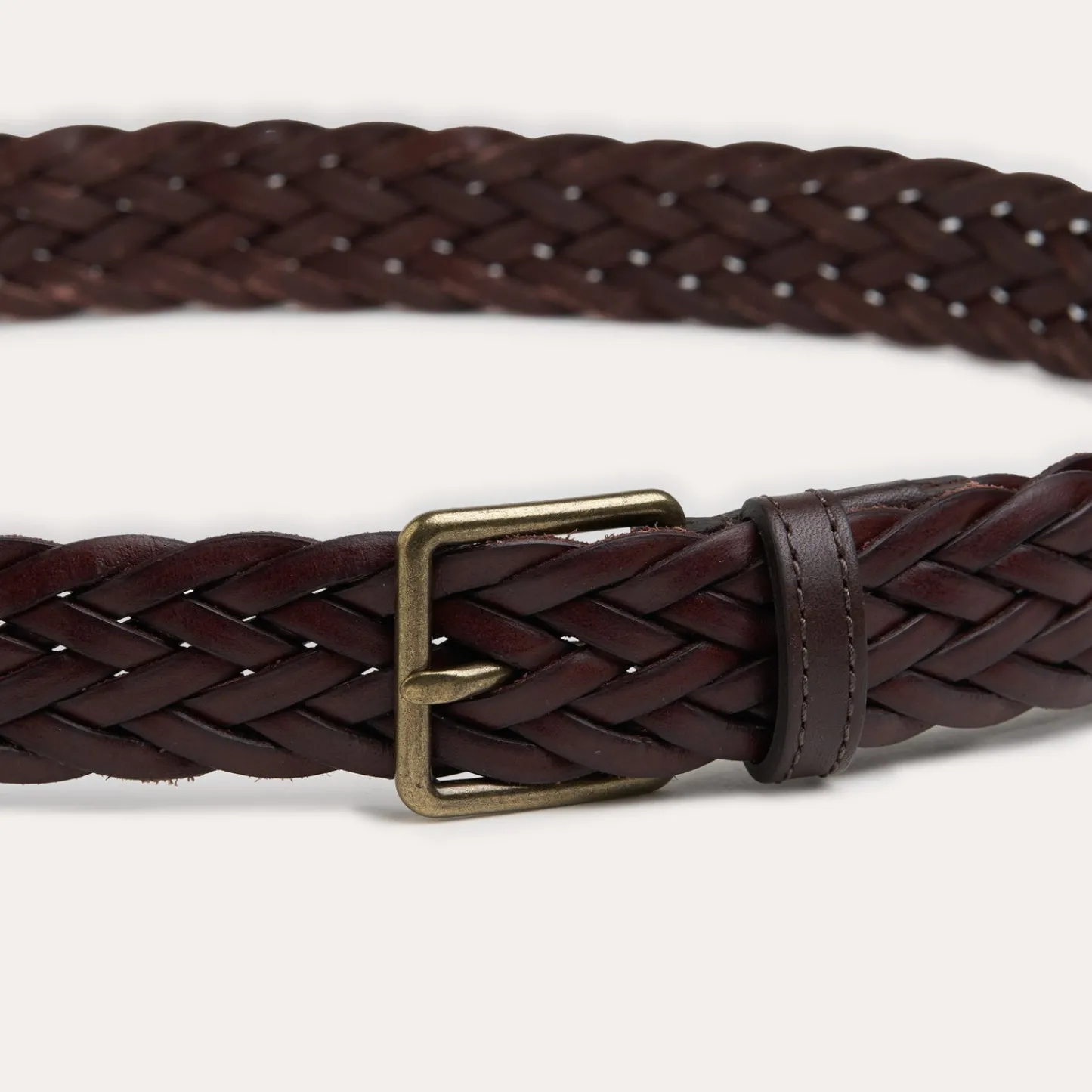 HAST Ceinture en cuir italien tressé marron> Ceintures | Les Essentiels