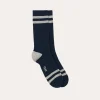 HAST Chaussettes rayées marine et grises> Chaussettes