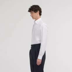 HAST Chemise cintrée double retors en popeline blanche><noscript><img width=