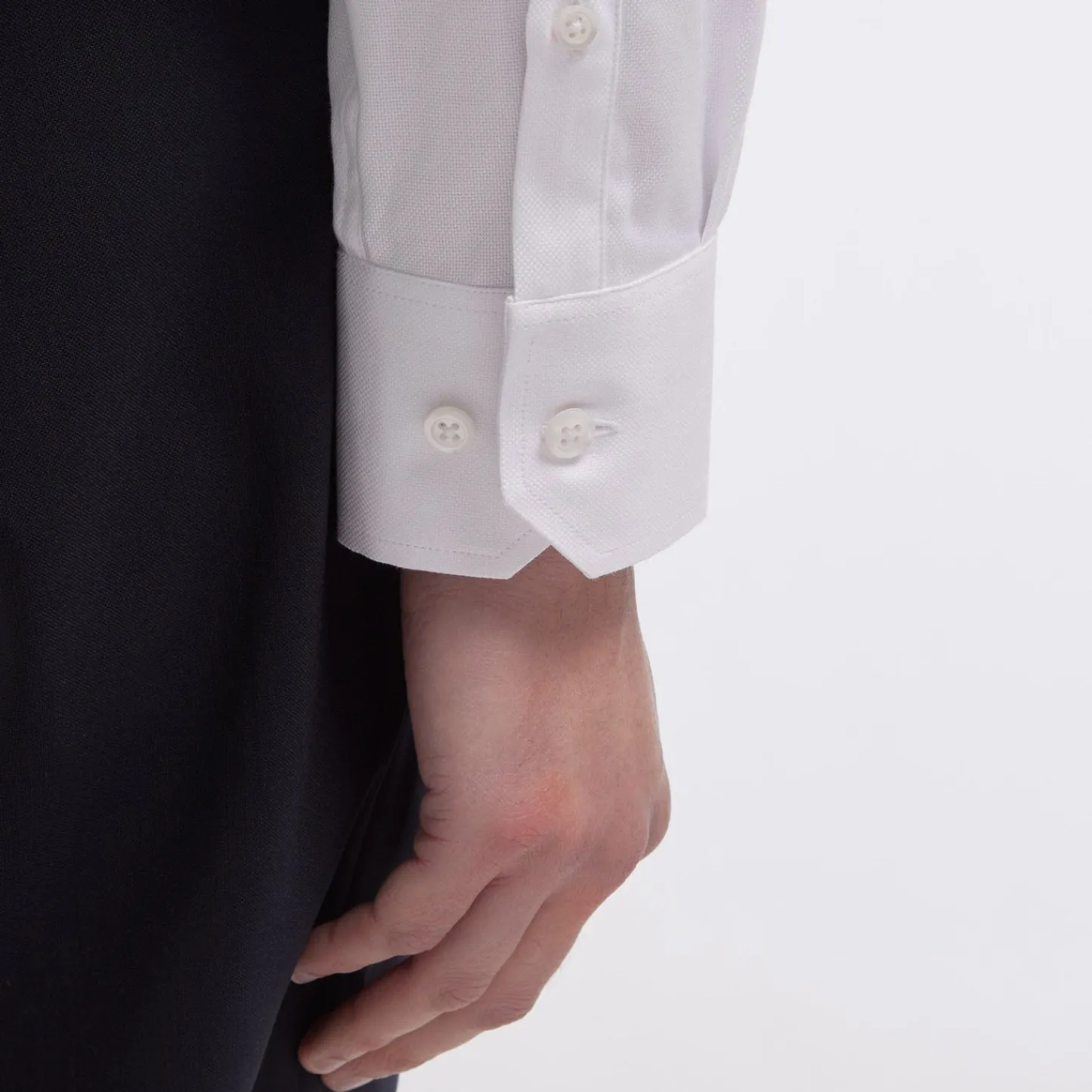HAST Chemise cintrée en dobby blanche> Cintrée | Chemises Blanches