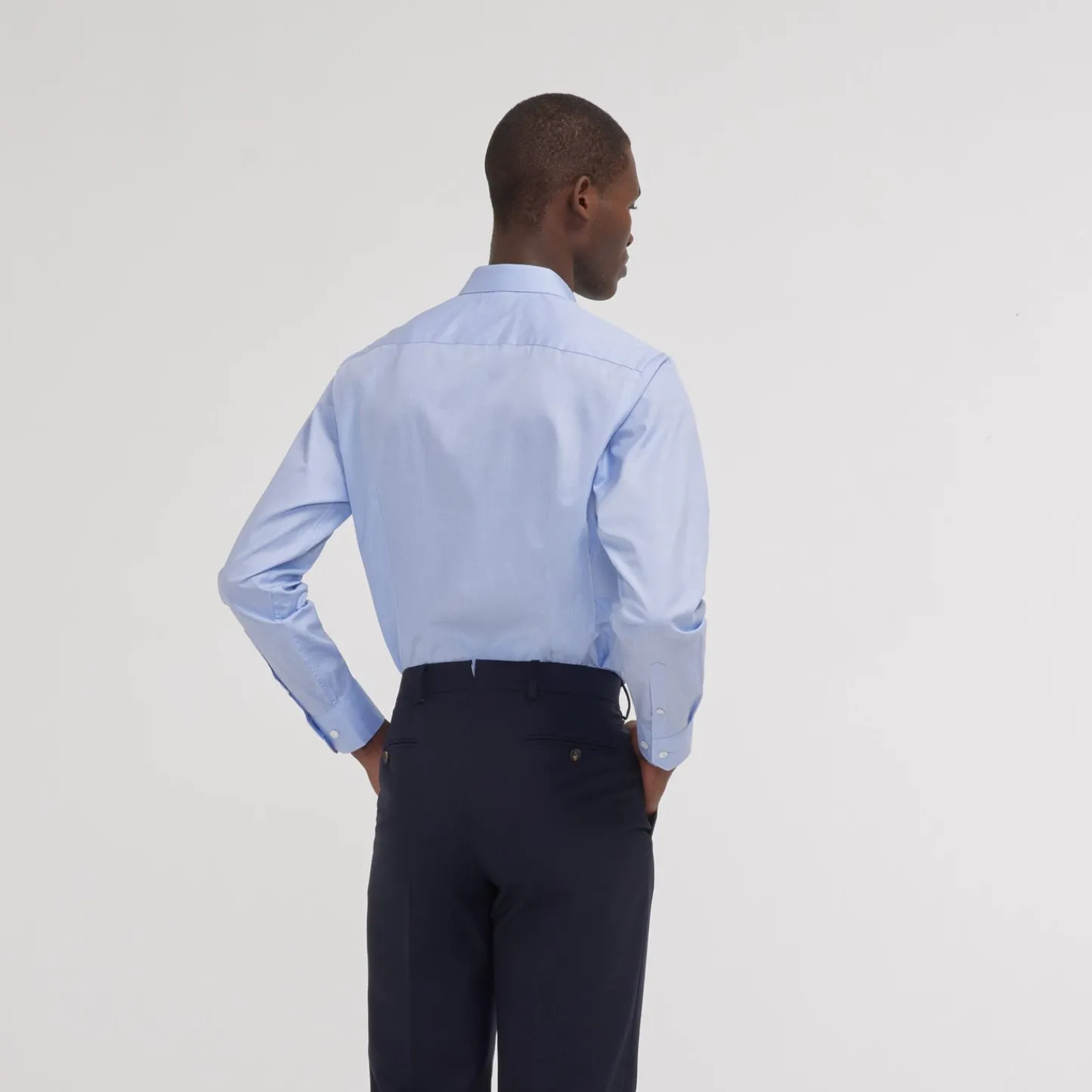 HAST Chemise cintrée en fil-à-fil double retors e> Cintrée | Chemises Bleues
