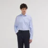 HAST Chemise cintrée en oxford double retors pied de puce e> Cintrée | Chemises Bleues