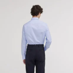 HAST Chemise cintrée en oxford double retors pied de puce e><noscript><img width=