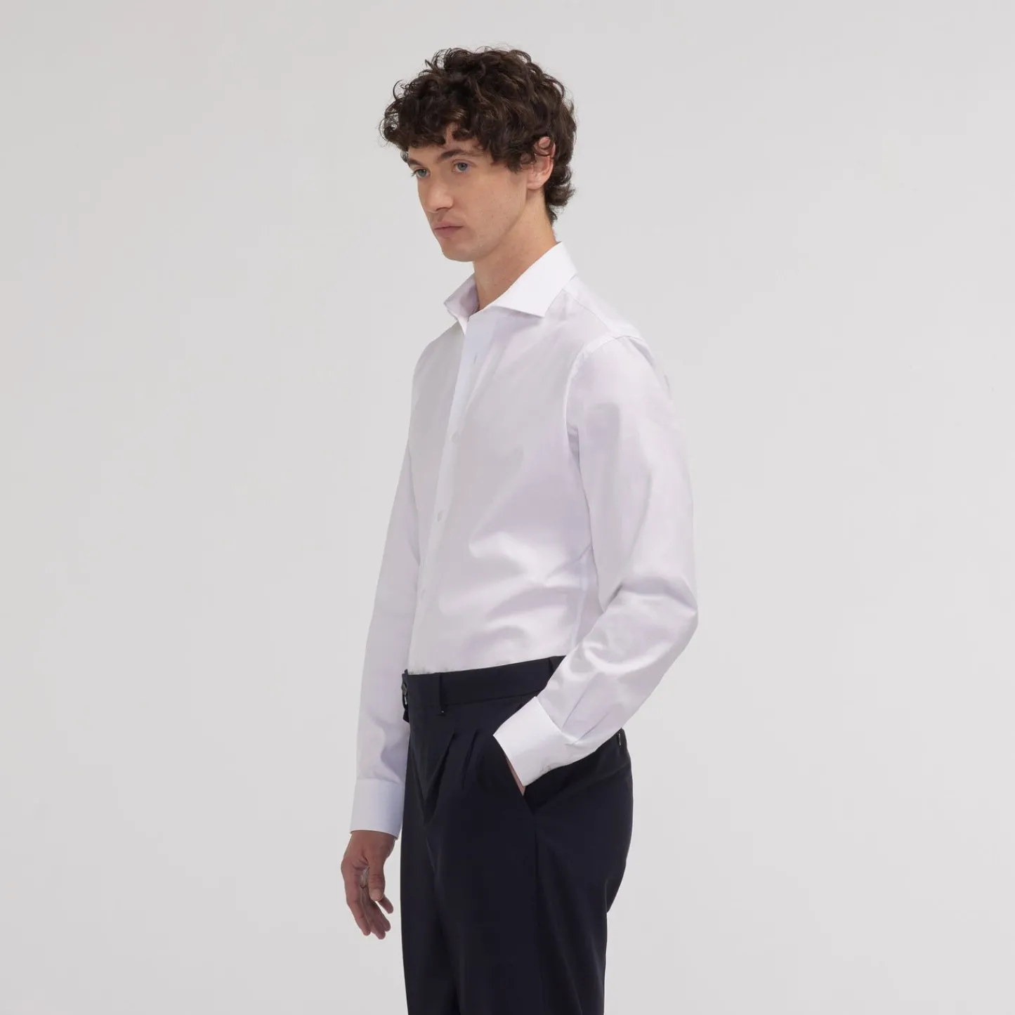 HAST Chemise cintrée en oxford double retors he> Cintrée | Chemises Blanches