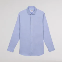 HAST Chemise cintrée en oxford double retors pied de puce e><noscript><img width=