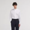 HAST Chemise cintrée en popeline double retors blanche à poignets mousquetaires> Cintrée | Chemises Blanches