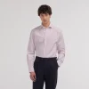 HAST Chemise cintrée en popeline double retors à fines rayures s> Cintrée | Chemises Formelles