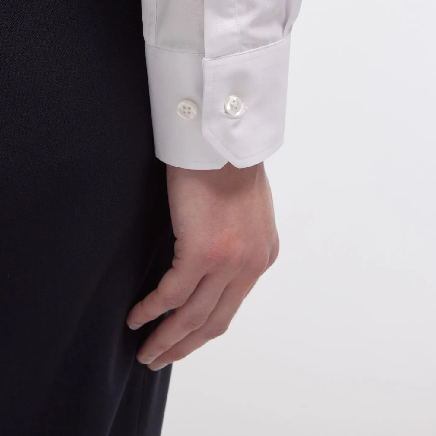 HAST Chemise cintrée en popeline double retors blanche> Cintrée | Chemises Blanches