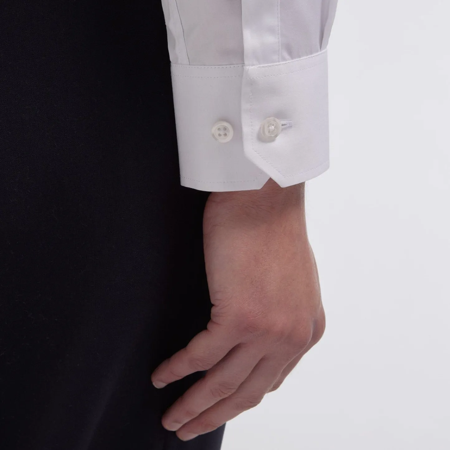 HAST Chemise cintrée en popeline double retors he> Chemises Blanches | Chemises Formelles