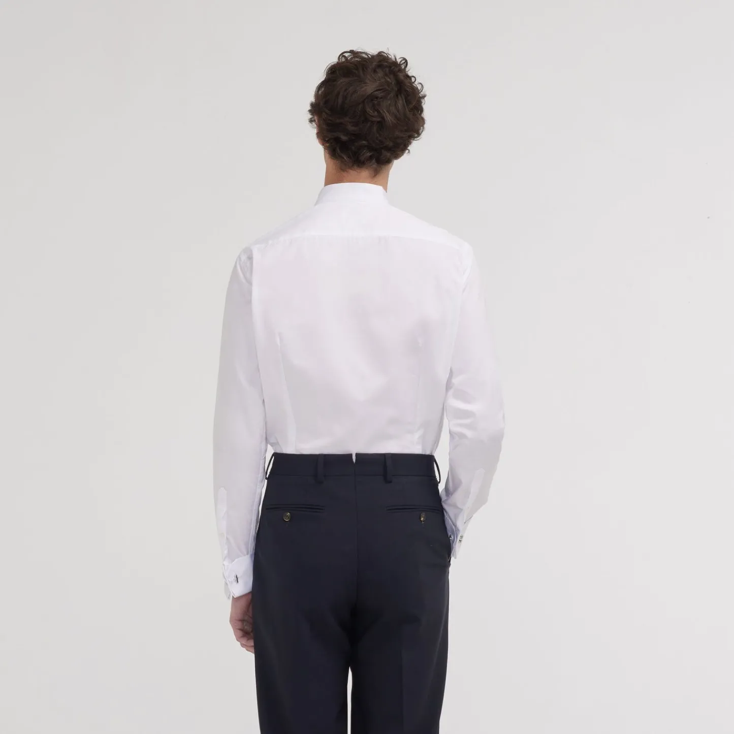 HAST Chemise cintrée en popeline double retors blanche à poignets mousquetaires> Cintrée | Chemises Blanches