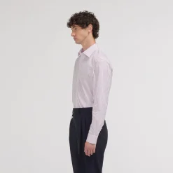 HAST Chemise cintrée en popeline double retors à rayures blanches et rouges><noscript><img width=