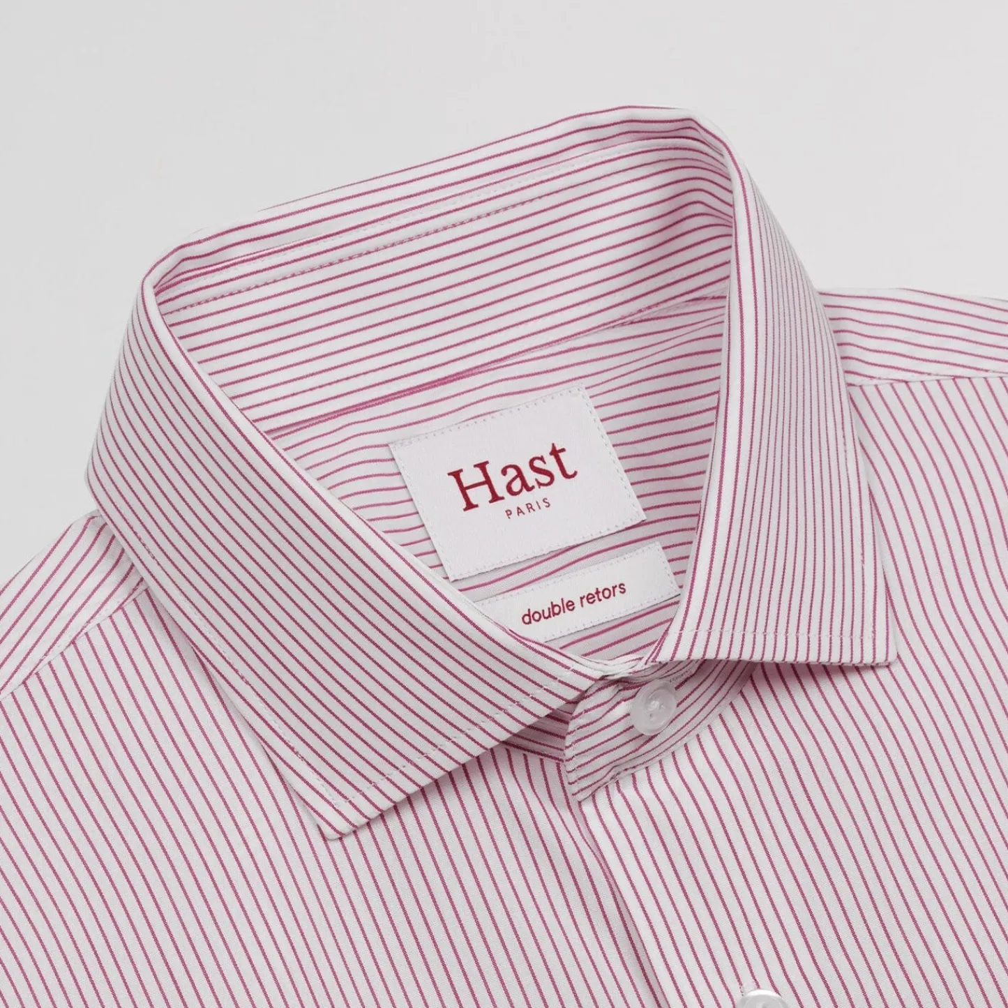 HAST Chemise cintrée en popeline double retors à fines rayures s> Cintrée | Chemises Formelles