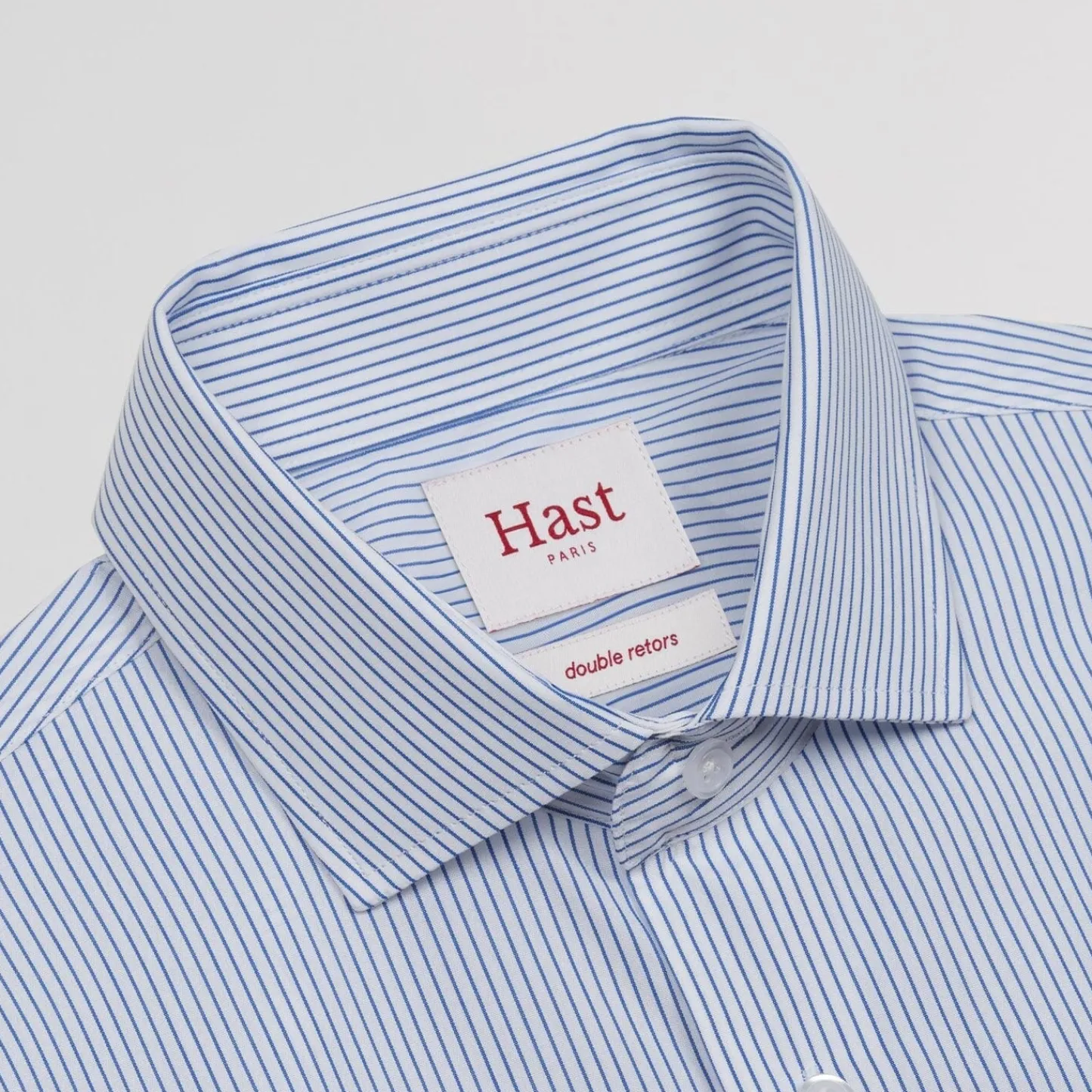 HAST Chemise cintrée en popeline double retors à fines rayures es> Cintrée | Chemises Formelles