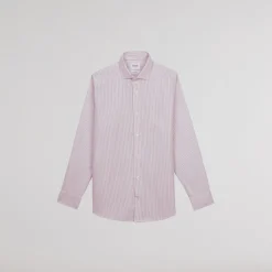 HAST Chemise cintrée en popeline double retors à fines rayures s><noscript><img width=