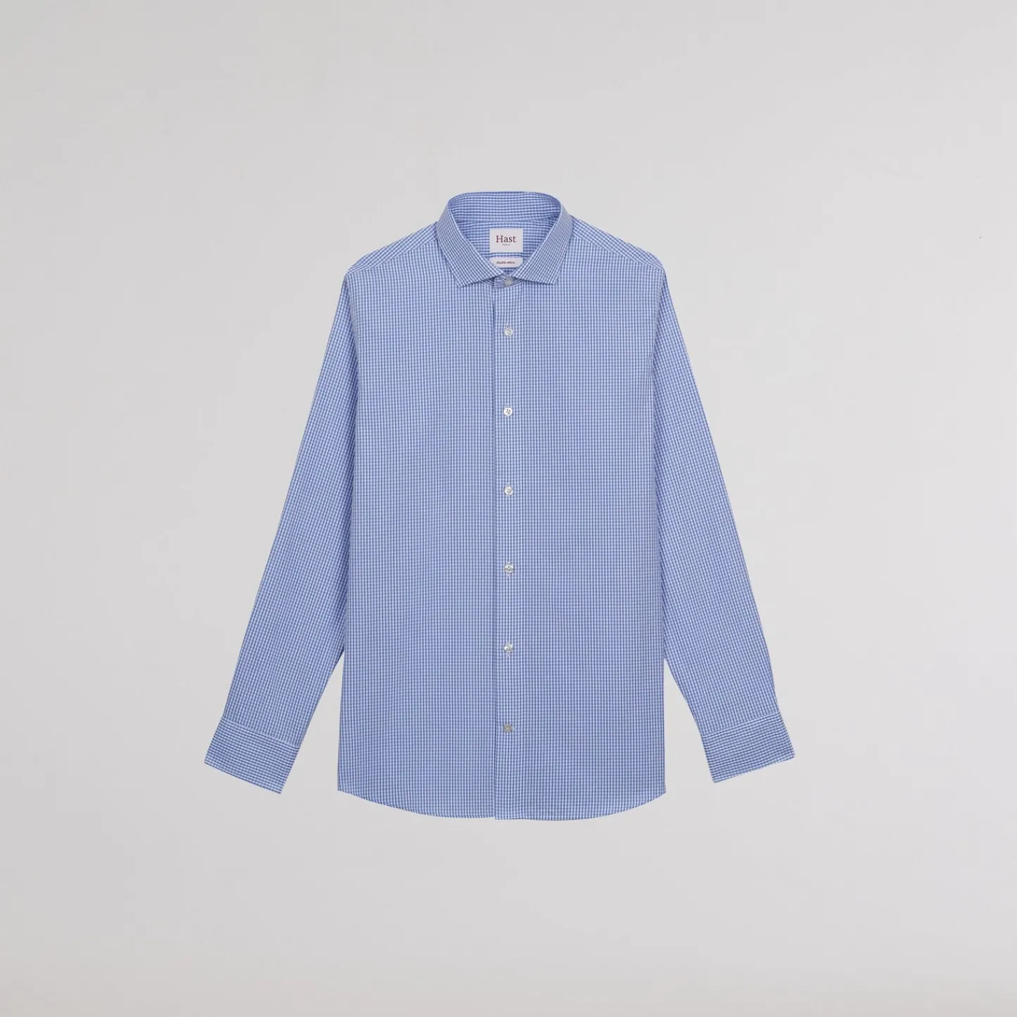HAST Chemise cintrée en popeline double retors vichy e> Cintrée | Chemises Bleues