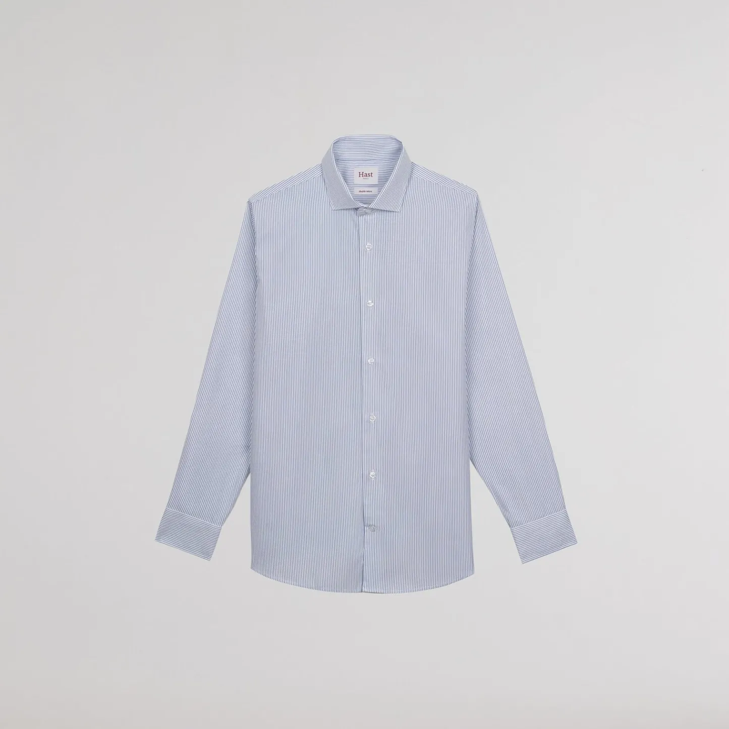 HAST Chemise cintrée en popeline double retors à fines rayures es> Cintrée | Chemises Formelles