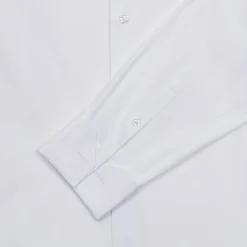 HAST Chemise cintrée en popeline double retors blanche à poignets mousquetaires><noscript><img width=