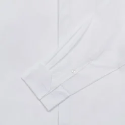 HAST Chemise cintrée en popeline double retors blanche à poignets mousquetaires><noscript><img width=
