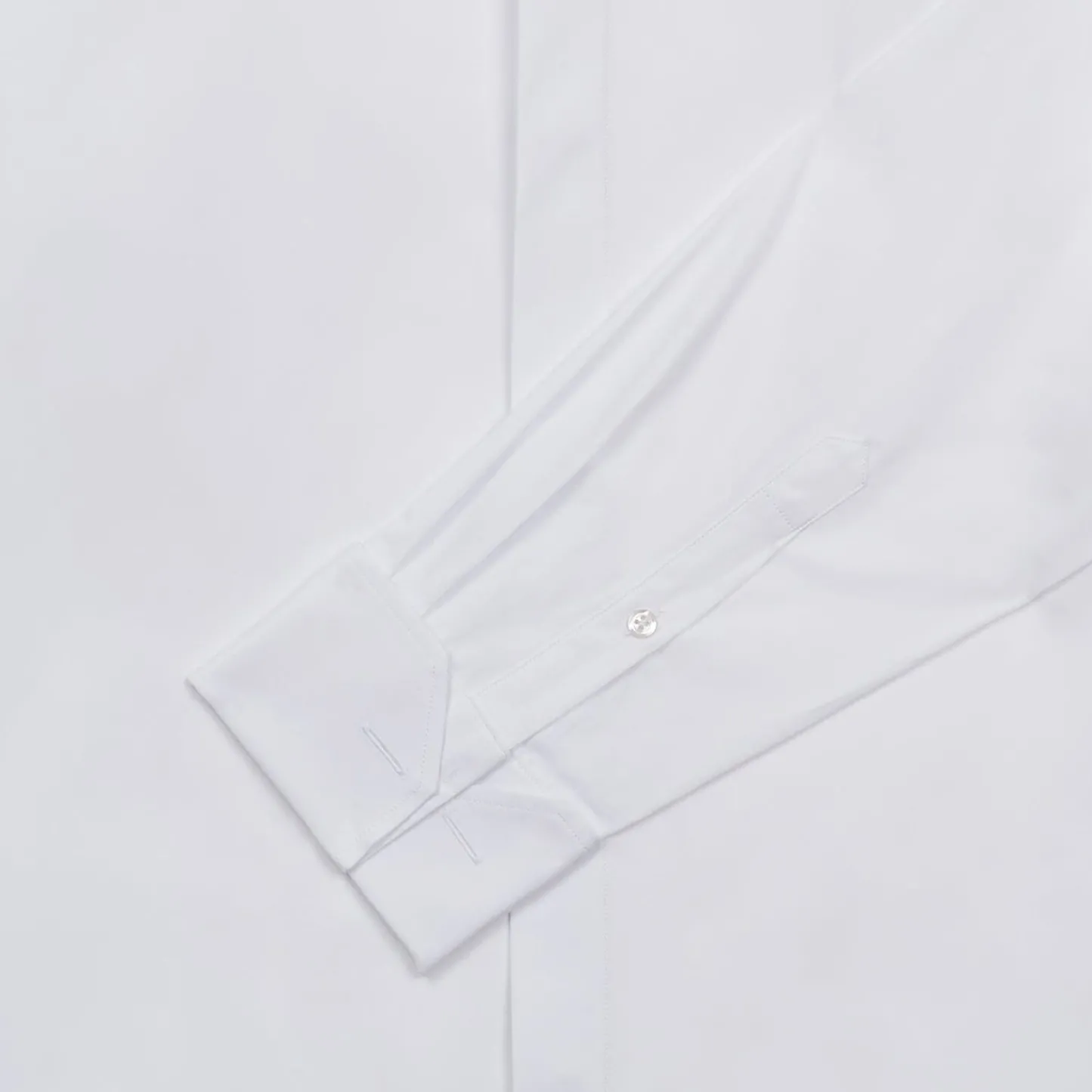HAST Chemise cintrée en popeline double retors blanche à poignets mousquetaires> Cintrée | Chemises Blanches