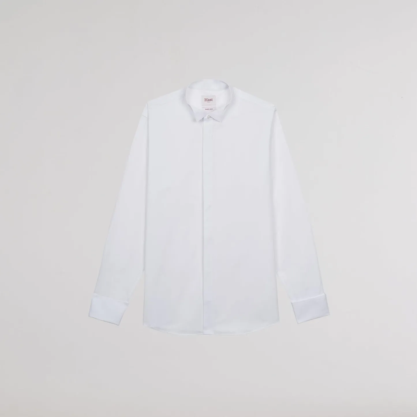 HAST Chemise cintrée en popeline double retors blanche à poignets mousquetaires> Cintrée | Chemises Blanches