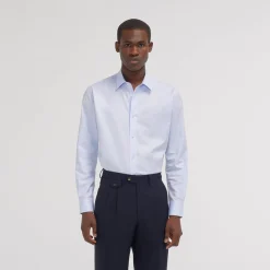 HAST Chemise cintrée en twill stretch naturel> Cintrée | Chemises Bleues