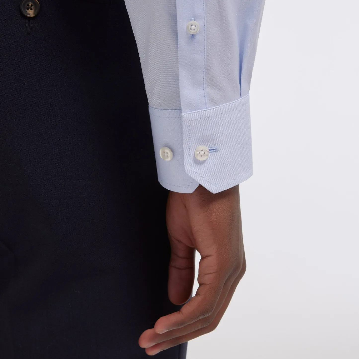 HAST Chemise cintrée en twill stretch naturel> Cintrée | Chemises Bleues