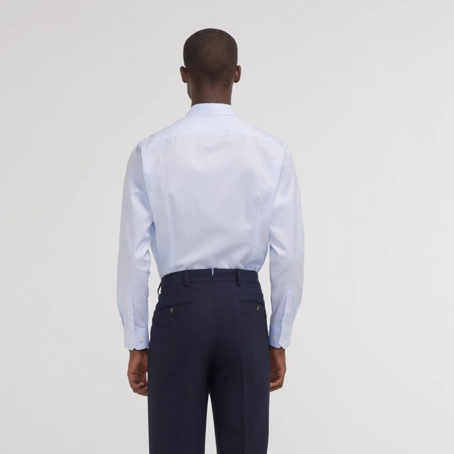 HAST Chemise cintrée en twill stretch naturel> Cintrée | Chemises Bleues