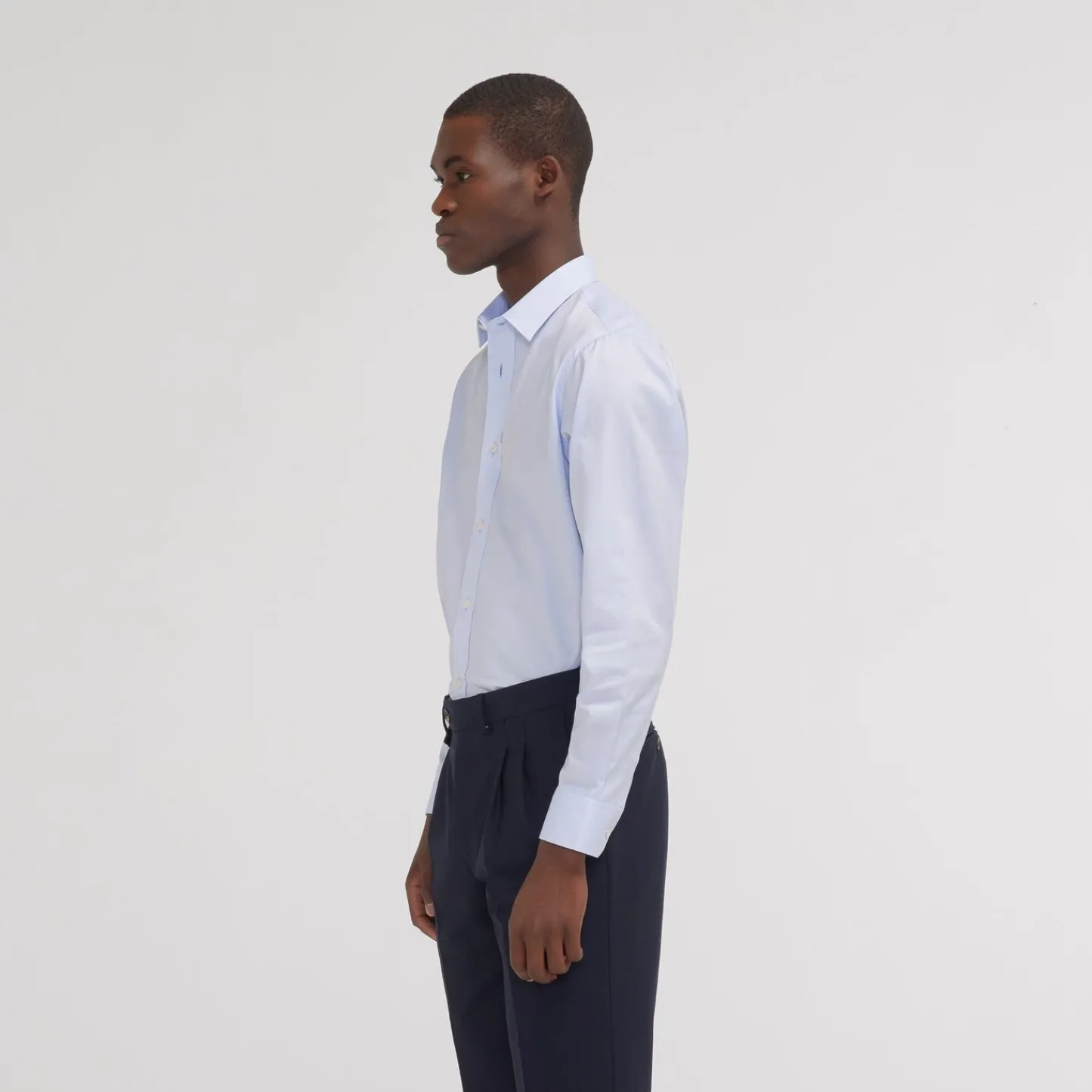 HAST Chemise cintrée en twill stretch naturel> Cintrée | Chemises Bleues