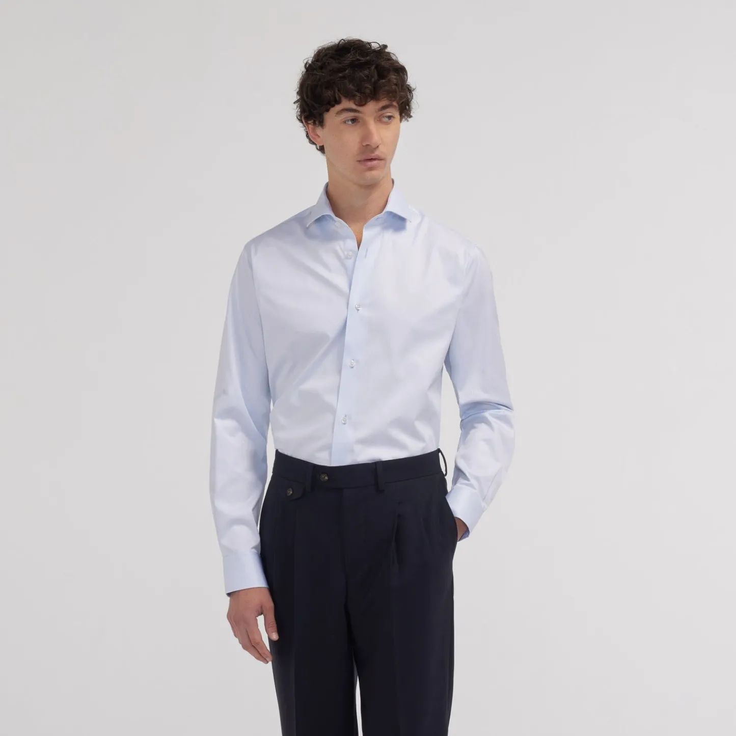 HAST Chemise cintrée en twill double retors> Cintrée | Chemises Bleues