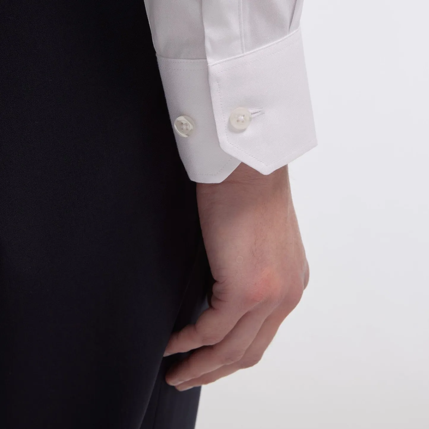 HAST Chemise cintrée en twill double retors he> Cintrée | Chemises Blanches