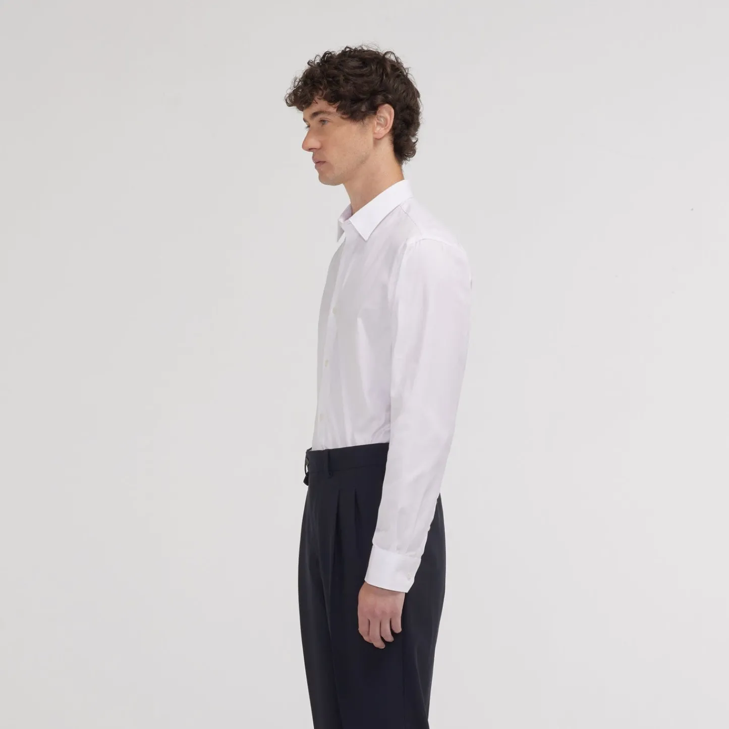 HAST Chemise cintrée en twill double retors he> Cintrée | Chemises Blanches