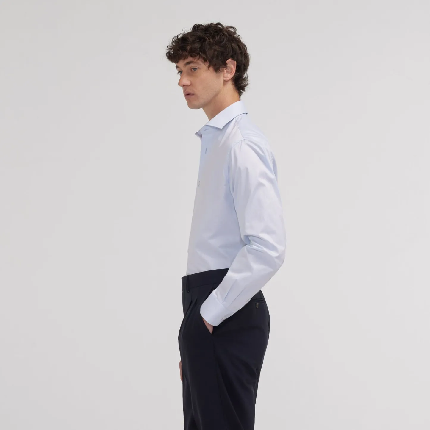 HAST Chemise cintrée en twill double retors> Cintrée | Chemises Bleues