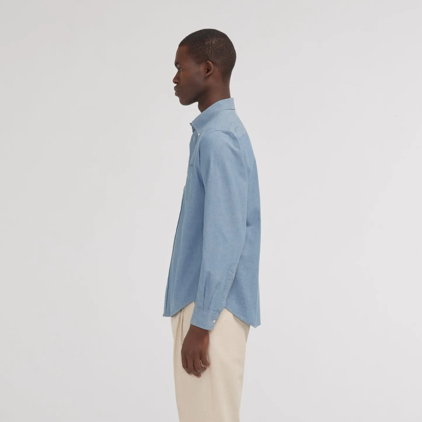 HAST Chemise en chambray bleue> Les Essentiels | Décontractée