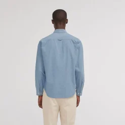 HAST Chemise en chambray bleue><noscript><img width=