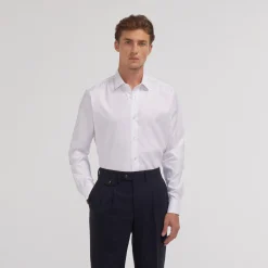 HAST Chemise en chevron double retors he> Classique | Chemises Blanches