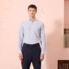 HAST Chemise en coton à rayures blanches et es> Classique | Chemises Bleues