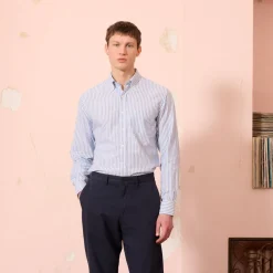 HAST Chemise en coton à rayures blanches et es><noscript><img width=