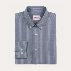 HAST Chemise en coton bleue à rayures><noscript><img width=