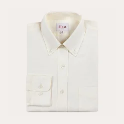HAST Chemise en coton et lin écrue><noscript><img width=