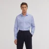 HAST Chemise en dobby à rayures bleues> Chemises Bleues | Chemises Formelles
