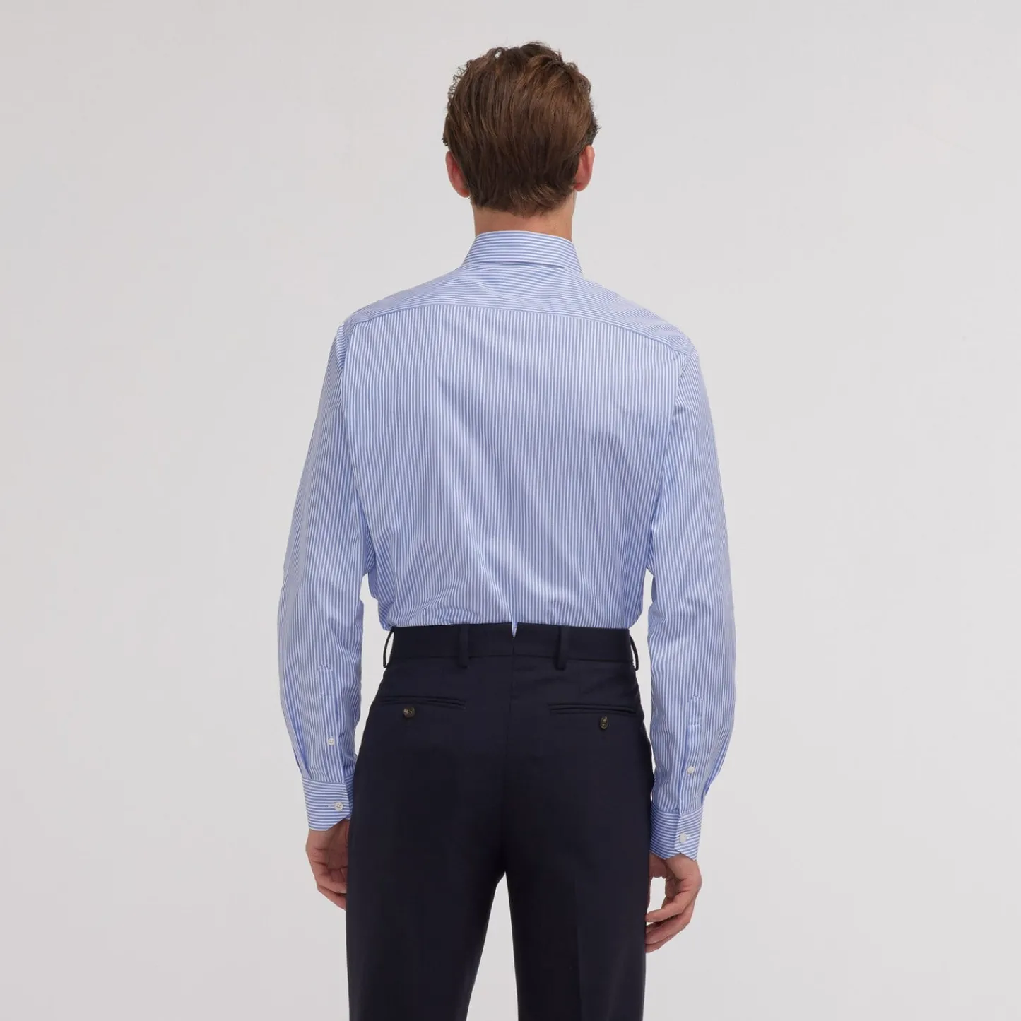 HAST Chemise en dobby à rayures bleues> Chemises Bleues | Chemises Formelles