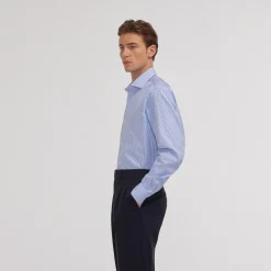 HAST Chemise en dobby à rayures bleues><noscript><img width=
