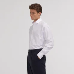 HAST Chemise en dobby blanche><noscript><img width=