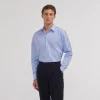 HAST Chemise en fil-à-fil double retors bleue> Classique | Chemises Bleues