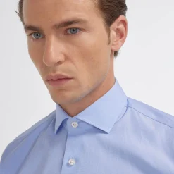 HAST Chemise en fil-à-fil double retors e> Classique | Chemises Bleues