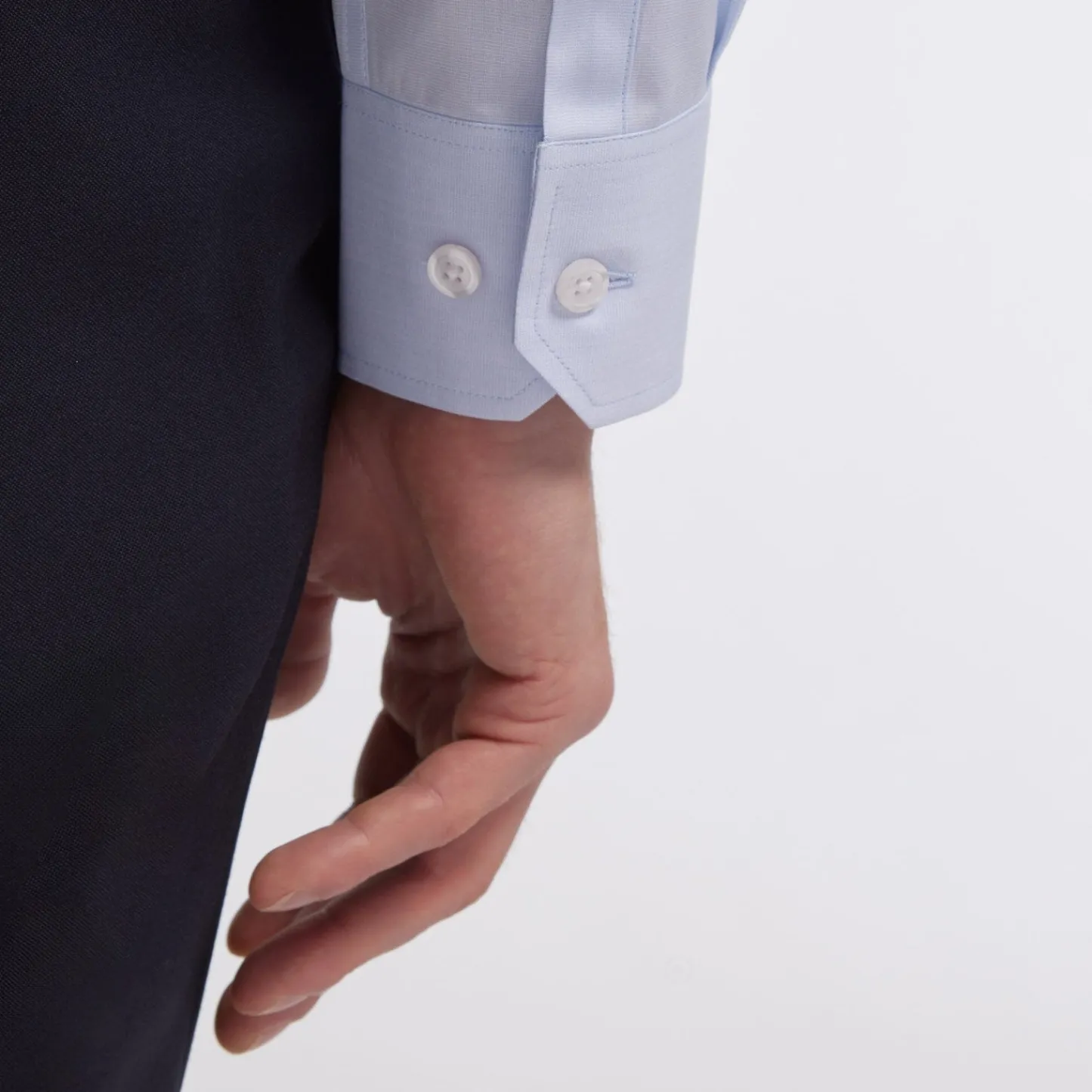 HAST Chemise en fil-à-fil double retors> Classique | Chemises Bleues