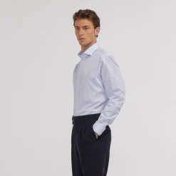 HAST Chemise en fil-à-fil double retors><noscript><img width=